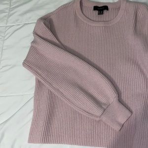 Crop Top Plus Size Sweater - Baby Pink